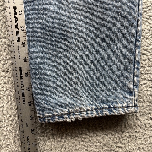 LL Bean Vintage Double L Flannel Lined Jeans 28x29 Relaxed Fit Snowflake 90s USA - Picture 9 of 11